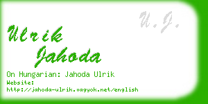 ulrik jahoda business card